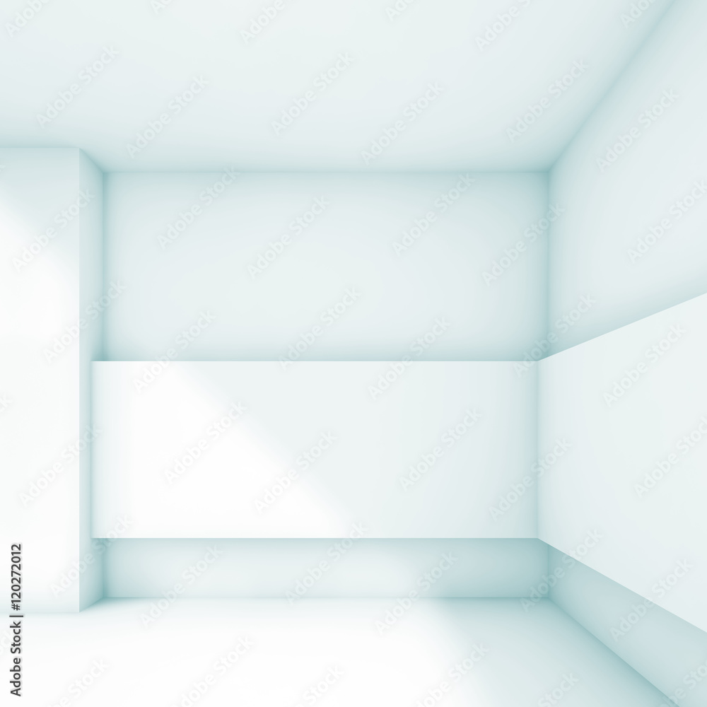 Abstract empty room interior. Blue toned Abstract empty room interior. Blue toned