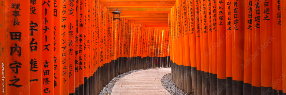 Naklejka premium Panorama Fushimi Inari