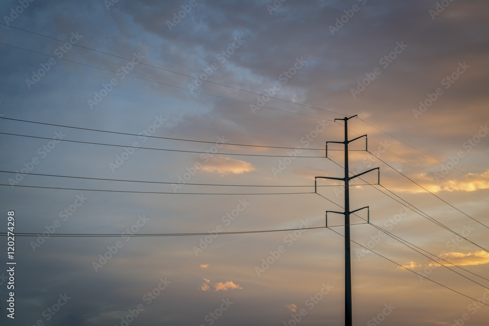 power line silhouette