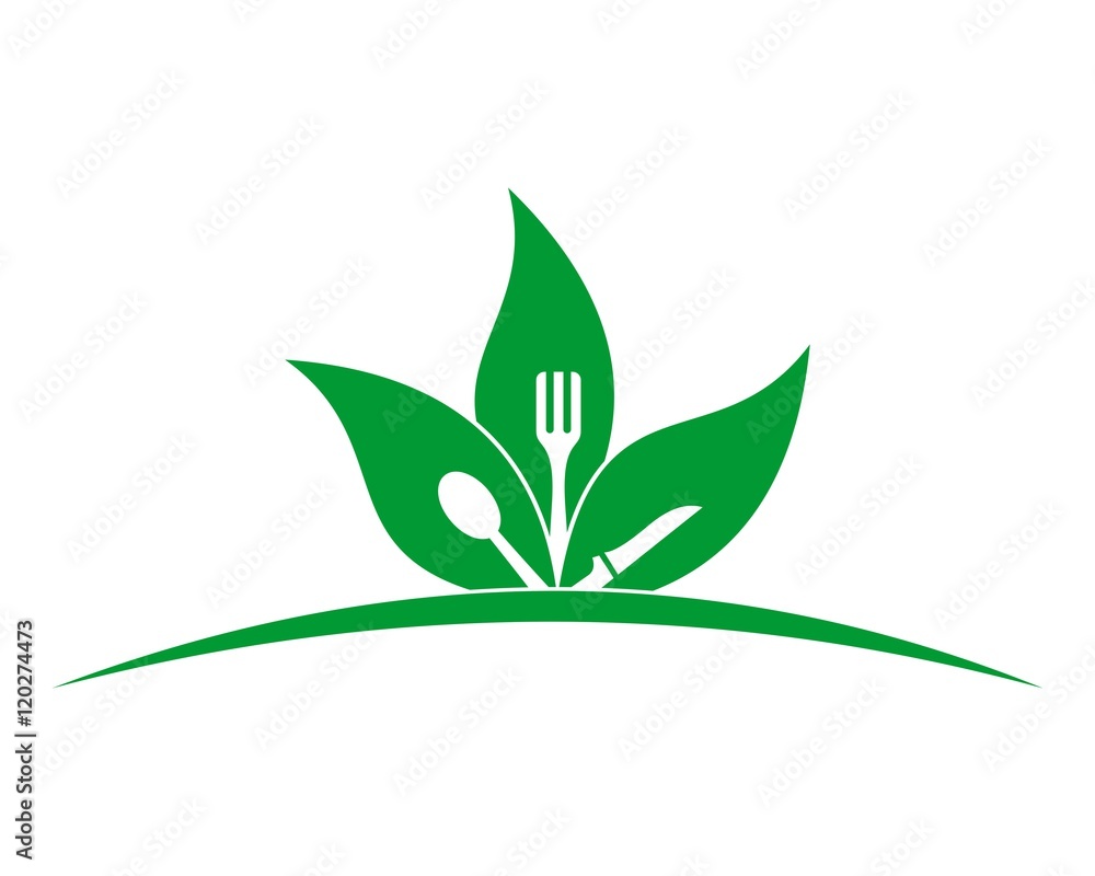 Vegetarian food logo