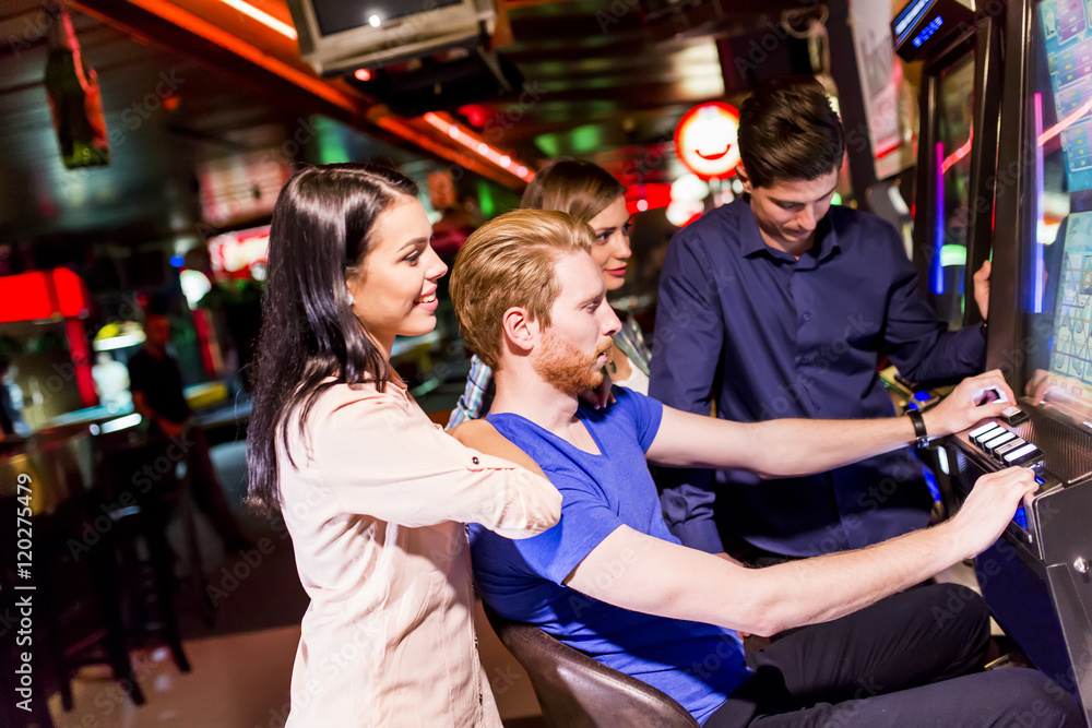 Fototapeta premium People in casino