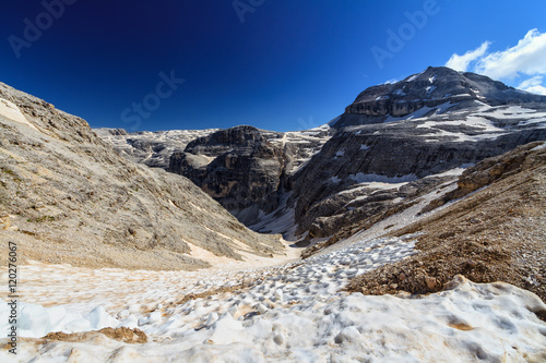 Dolomiti - Val Lasties and Piz Boe' peak in Sella group photo