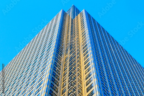 Exterior of One Canada Square in Canary Wharf, financial district in London