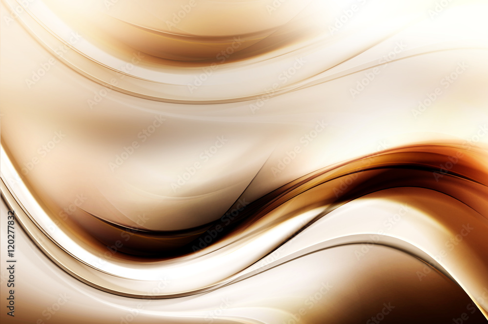 Obraz premium Gold Abstract Wave Art Composition Background