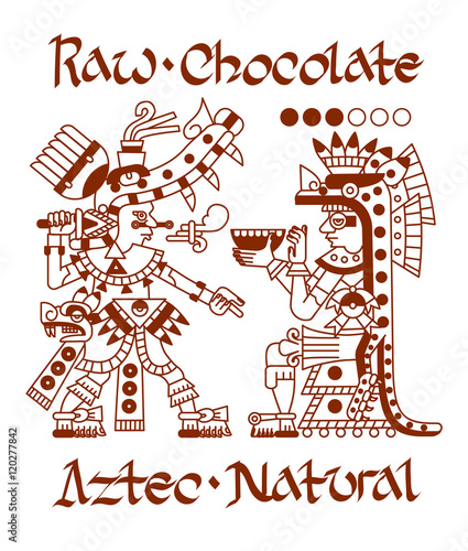  sketch drawing aztec cacao bean  leaves  nibs  pattern for choc