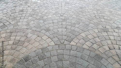 Granite cobblestoned pavement texture
