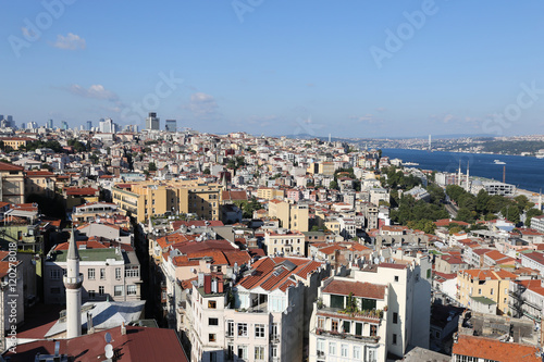 Galata and Karakoy district in Istanbul city photo