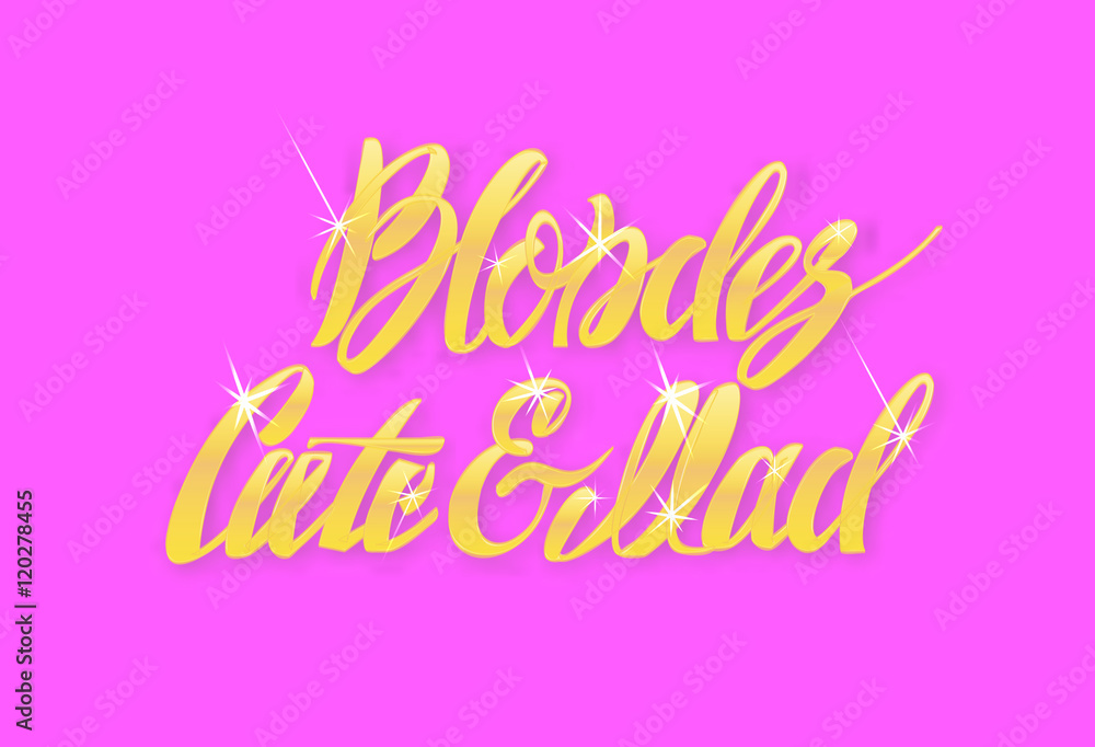 a golden calligraphy text on pink background