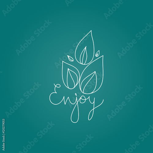 Enjoy. Slohan.lettering . This illustration can be used as a log