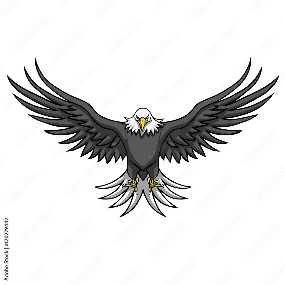 Obraz premium Eagle Mascot Spread The Wings Vector Illustration