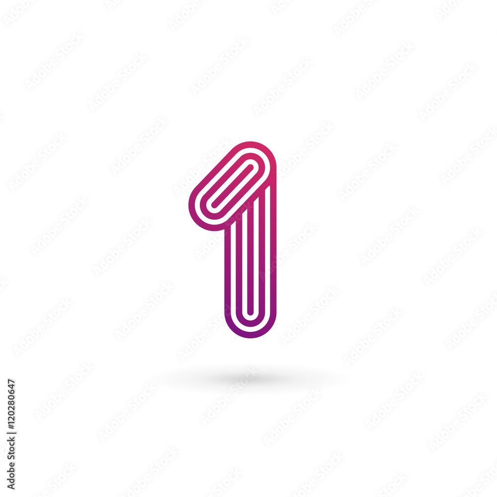 Number 1 logo icon design template elements Stock Vector | Adobe Stock