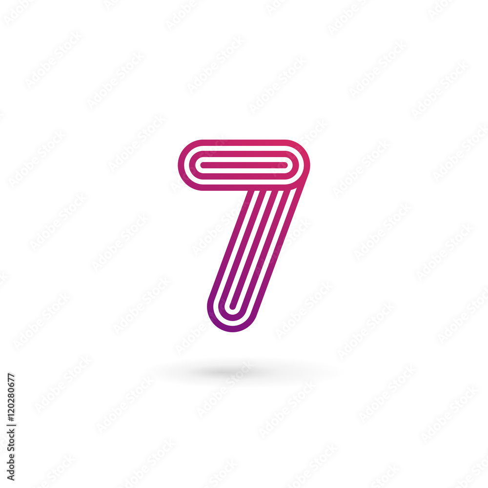 Number 7 logo icon design template elements Number 7 logo icon design template elements