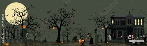 Dark Halloween night
