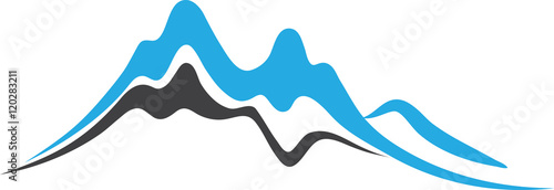 Mountains with Steep Peaks Logo