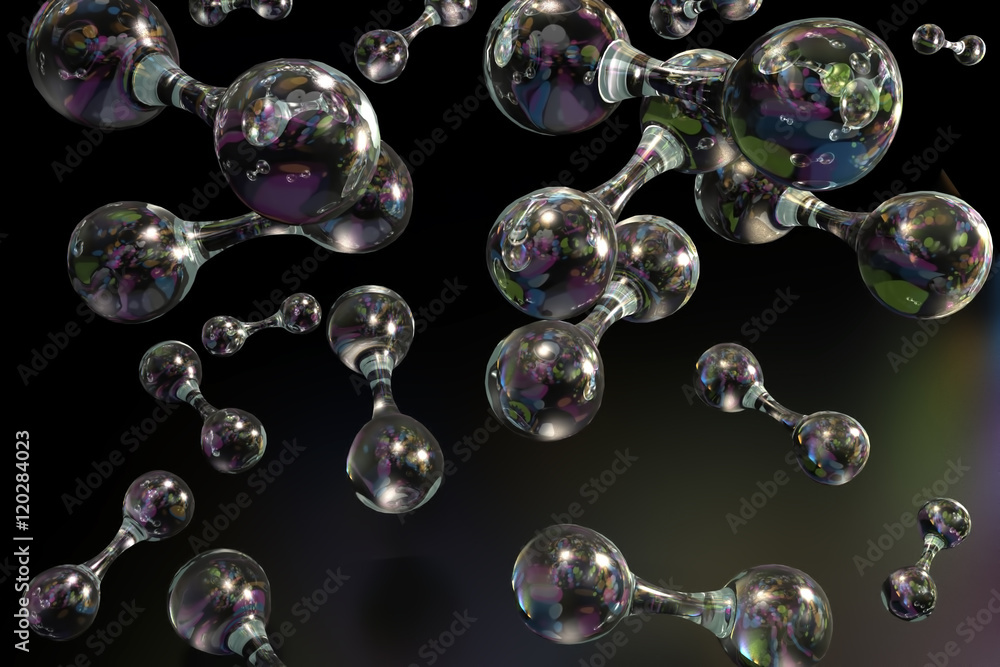 3D molecular background 3D molecular background