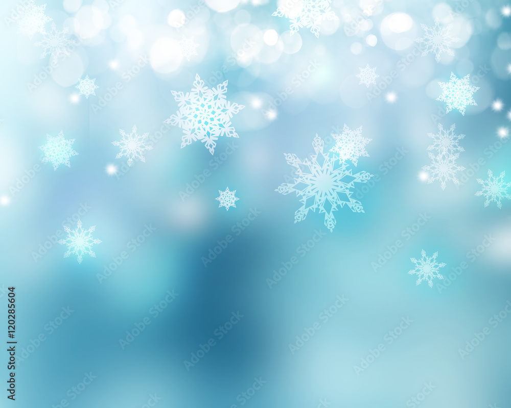 Winter snowy illustration background.