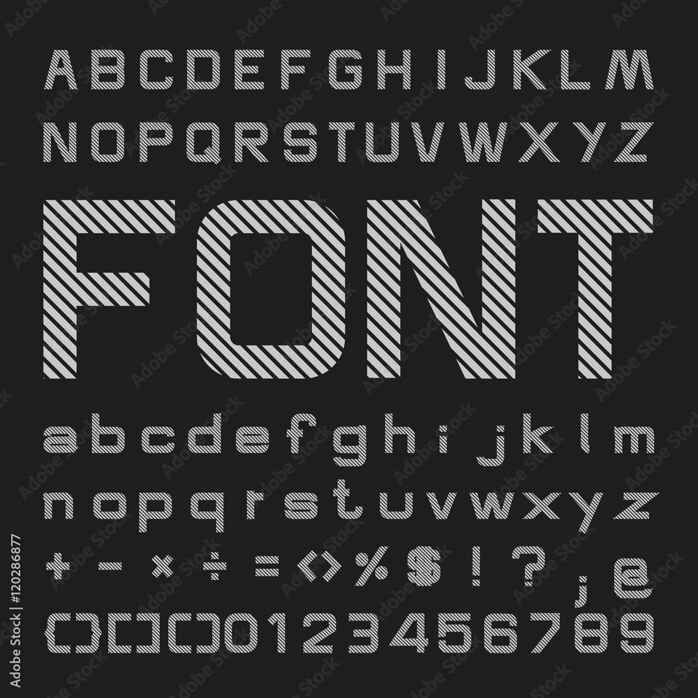 Create Alphabet Vector Font Design white font on a black background Create Alphabet Vector Font Design white font on a black background