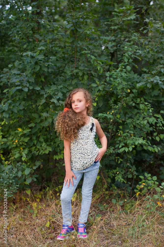 Little girl with long hair Little girl with long hair