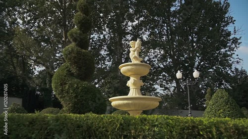 White Boy Fountain Sculpture without Water. photo