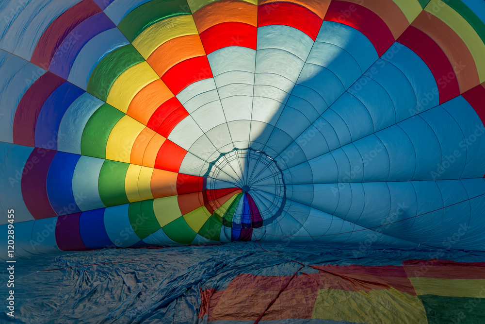 Fototapeta premium Hot air balloon from inside