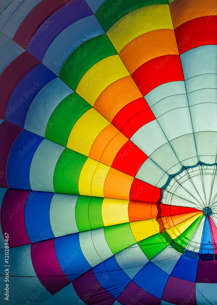 Fototapeta premium Hot air balloon from inside