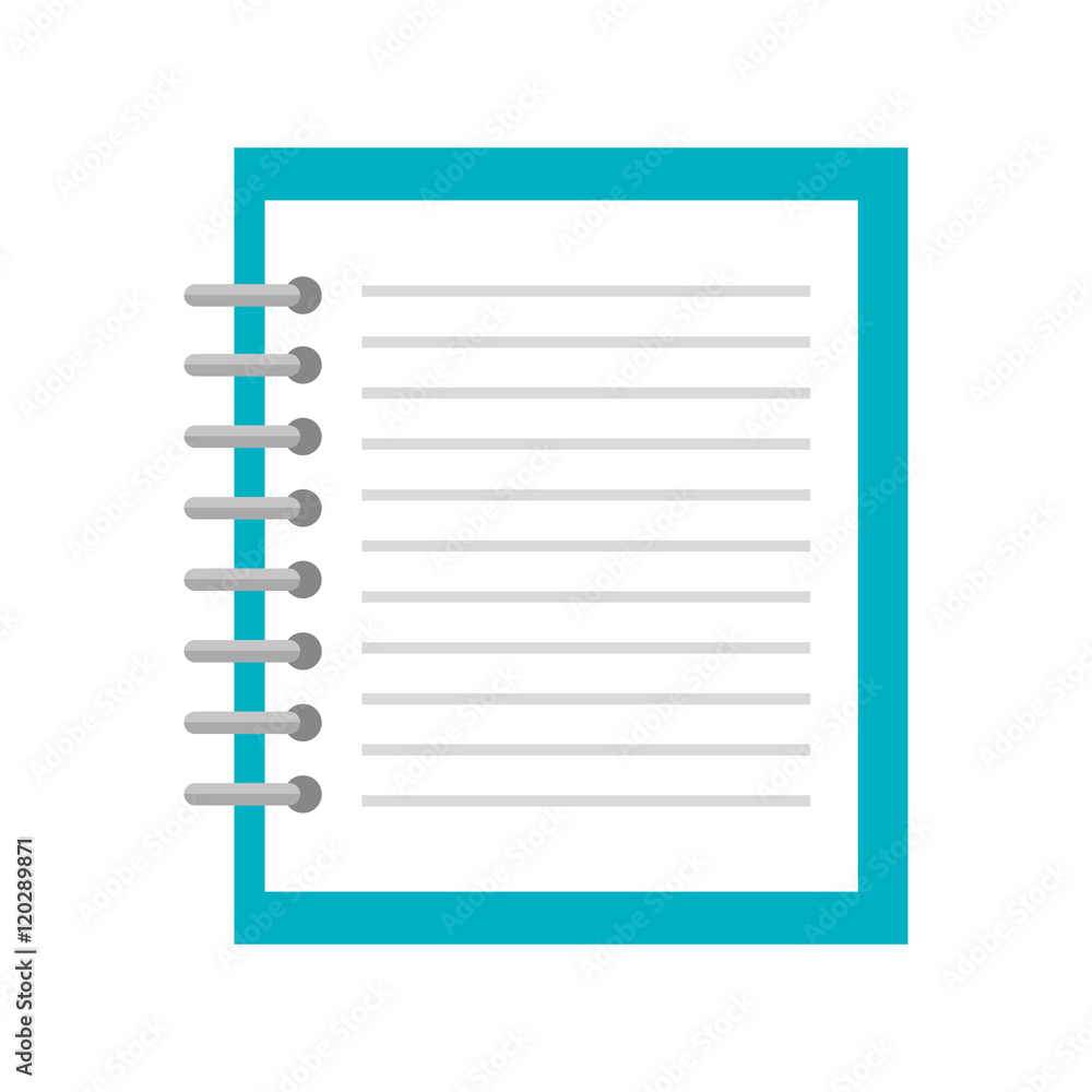 open notebook with blue cover and metal rings. vector illustration open notebook with blue cover and metal rings. vector illustration