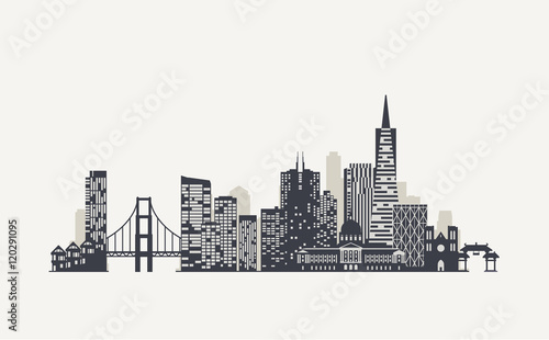 San Francisco skyline silhouette