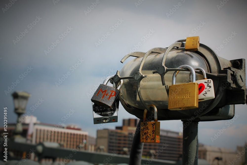 Love locks in Budapest Love locks in Budapest