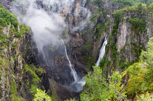 Voringfossen waterfall in Hordaland, Norway