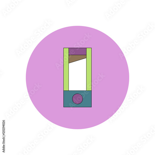 Vector illustration in flat design Halloween icon Guillotine