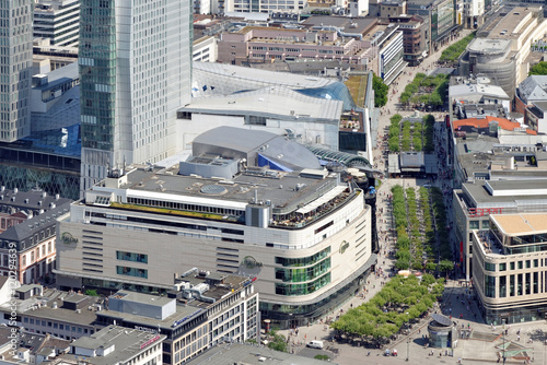 The Zeil, seen from the Maintower in Frankfurt am Main, Germany. photo