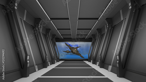 Space environment, ready for comp of your characters 3d rendering