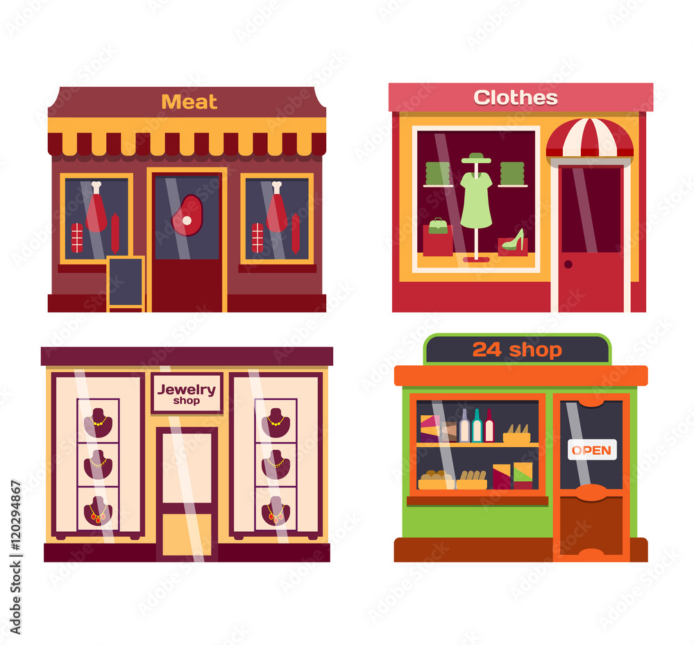 Shop facade vector illustration