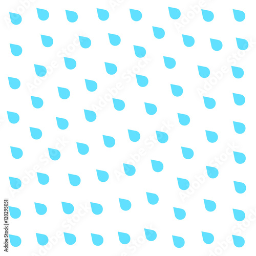 Rain doodle flat isolated on white background. Downpour, rain weather rainfall. Natural effect with rain. Rain cartoon style