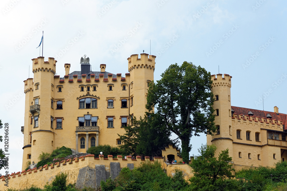 Hohenschwangau Castle in the Bavarian Alps, Germany.