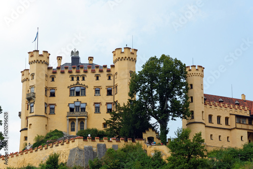 Hohenschwangau Castle in the Bavarian Alps, Germany.