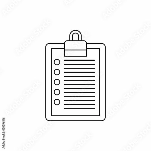 To do list icon in outline style on a white background vector illustration © ylivdesign