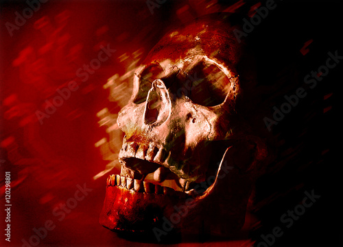 Skull with red atmosphere
