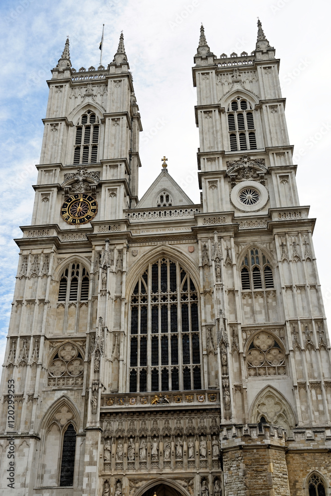 Westminster Abbey (Collegiate Church of St Peter at Westminster) - Gothic church in City of Westminster, London. Westminster is traditional place of coronation for English monarchs. Westminster Abbey (Collegiate Church of St Peter at Westminster) - Gothic church in City of Westminster, London. Westminster is traditional place of coronation for English monarchs.