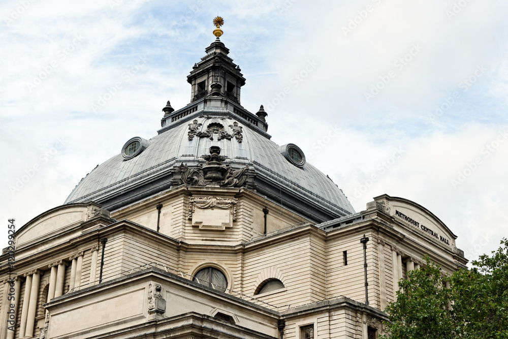 The Methodist Central Hall in the City of Westminster - a multi-purpose venue and tourist attraction in London, England.
