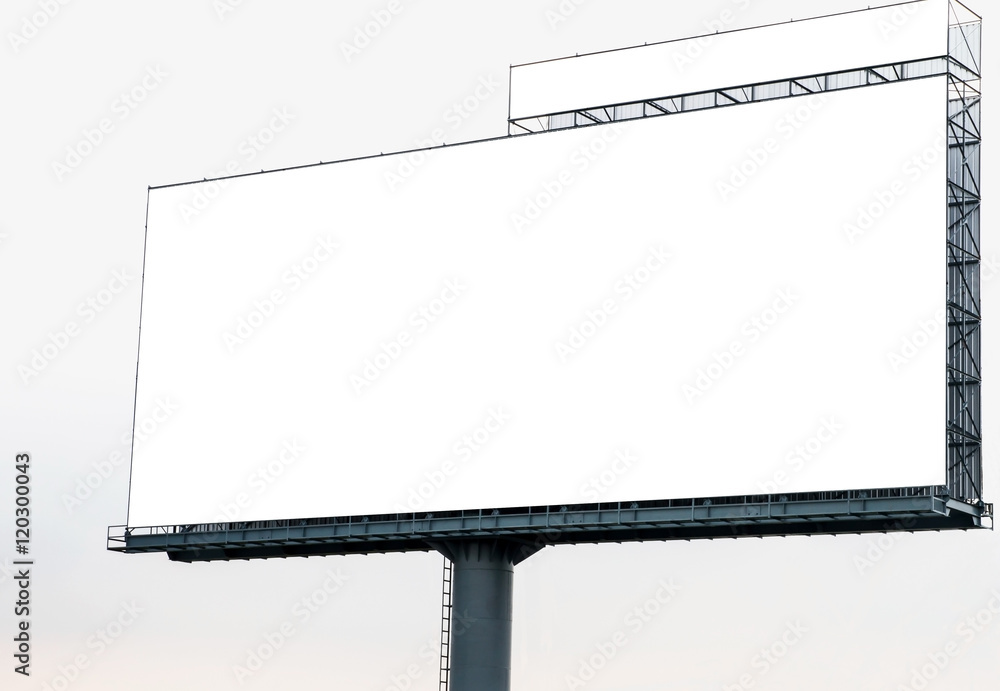 Obraz premium blank billboard for advertisement isolated on white background
