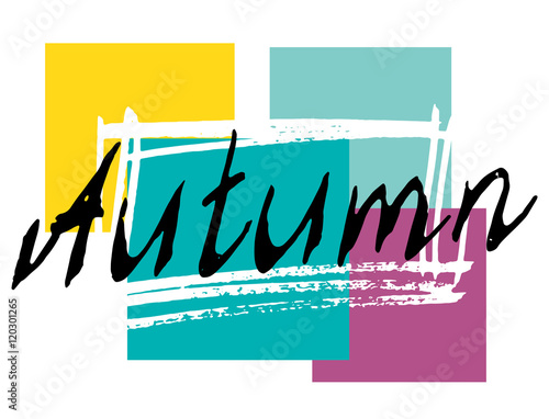 Autumn lettering background...