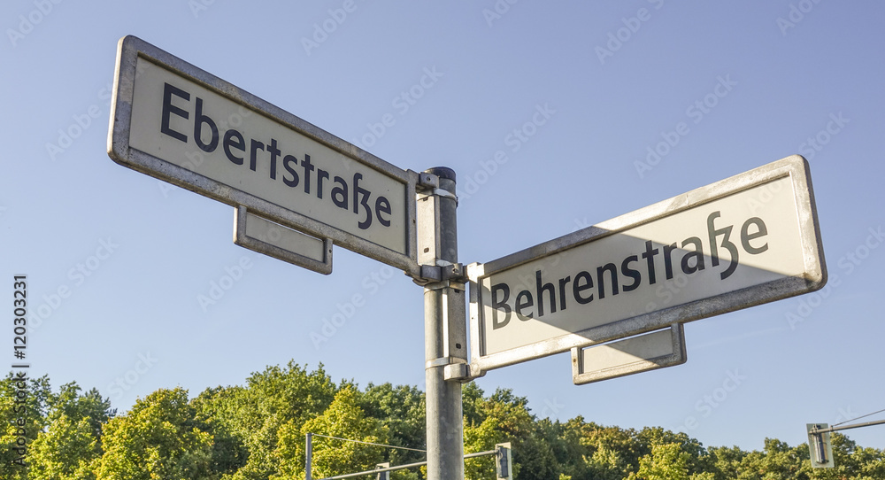 Fototapeta premium Street signs in Berlin