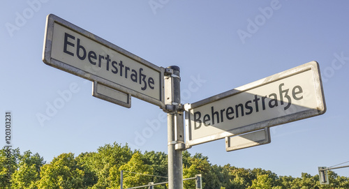 Street signs in Berlin