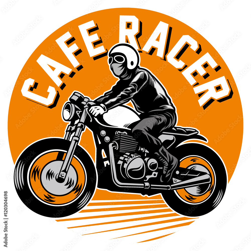 Fototapeta premium cafe racer motorcycle badge