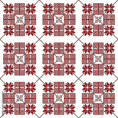 scheme for embroidery. Pixel Mosaic. vector.