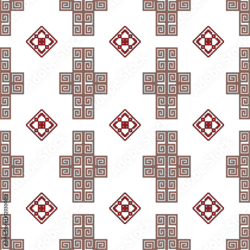 scheme for embroidery. Pixel Mosaic. vector.