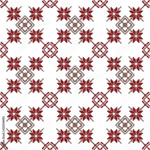 scheme for embroidery. Pixel Mosaic. vector.