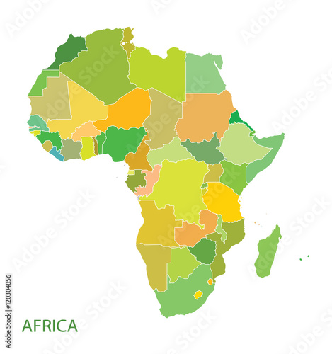Map of Africa continent