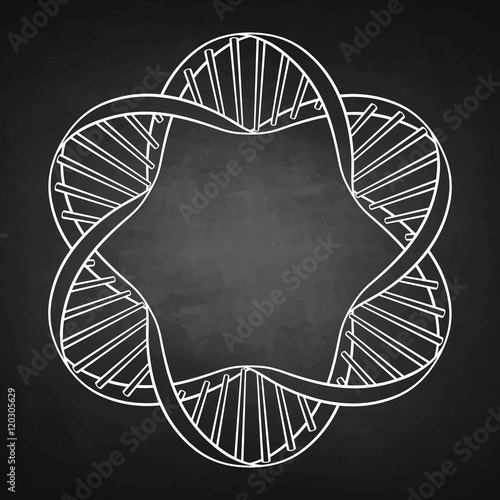 Graphic dna circle frame